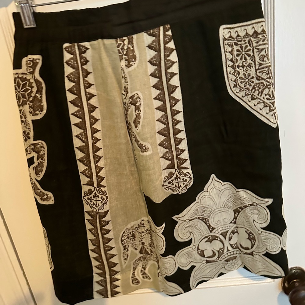 Vintage linen skirt and matching vest set, S - Picture 3 of 7